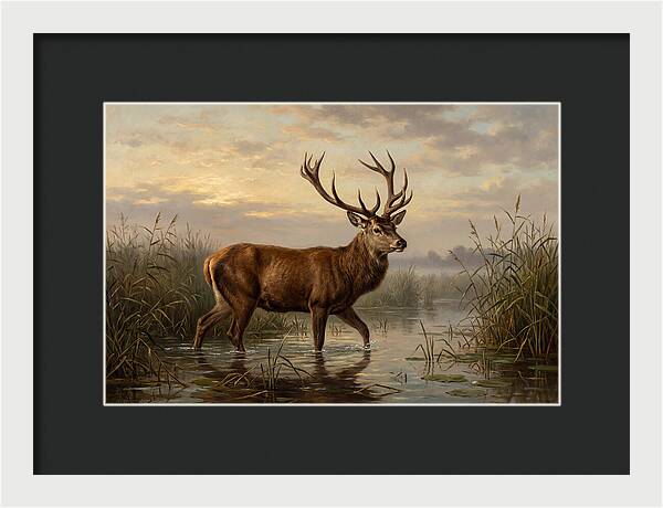 Marsh Deer In Tranquil Waters