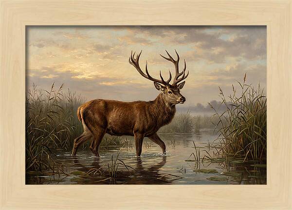 Marsh Deer In Tranquil Waters