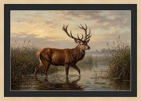 Marsh Deer In Tranquil Waters
