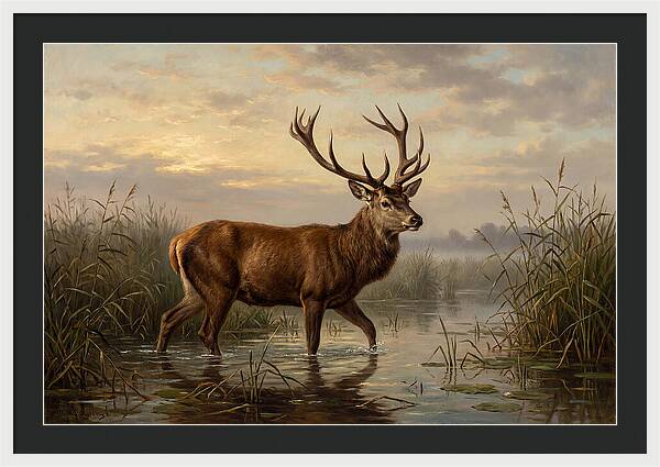 Marsh Deer In Tranquil Waters