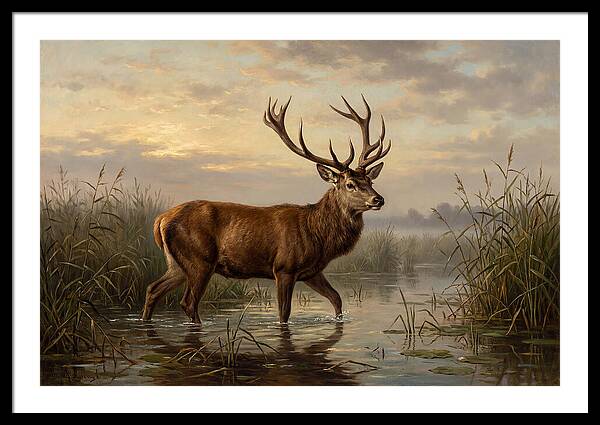 Marsh Deer In Tranquil Waters