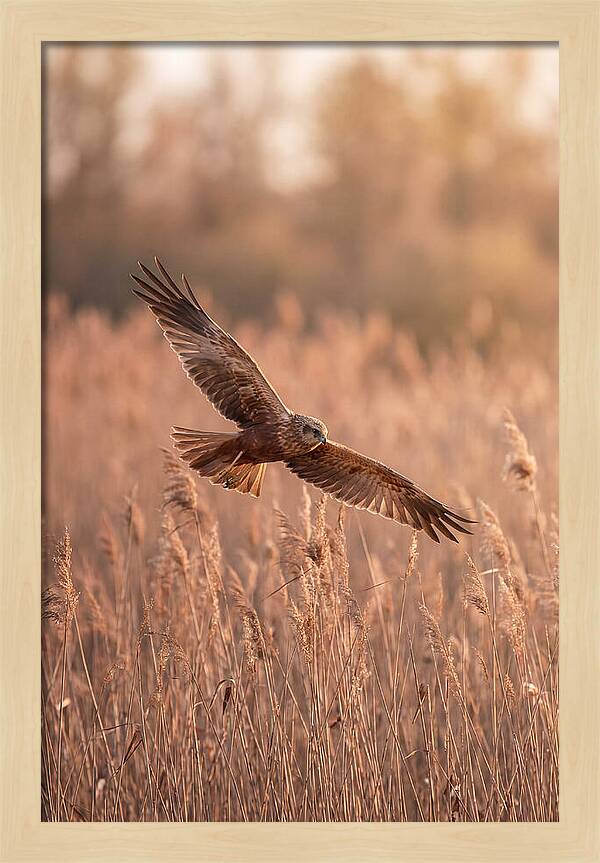 Marsh Harrier In Flight