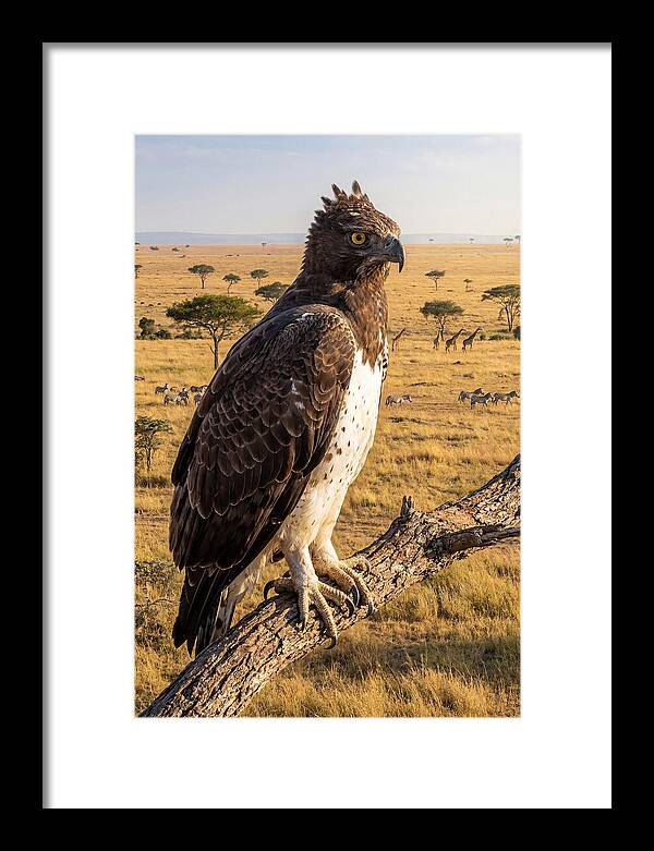 Martial Eagle Perched In Africa