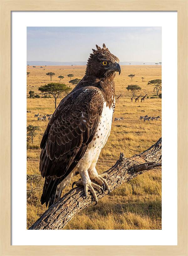 Martial Eagle Perched In Africa
