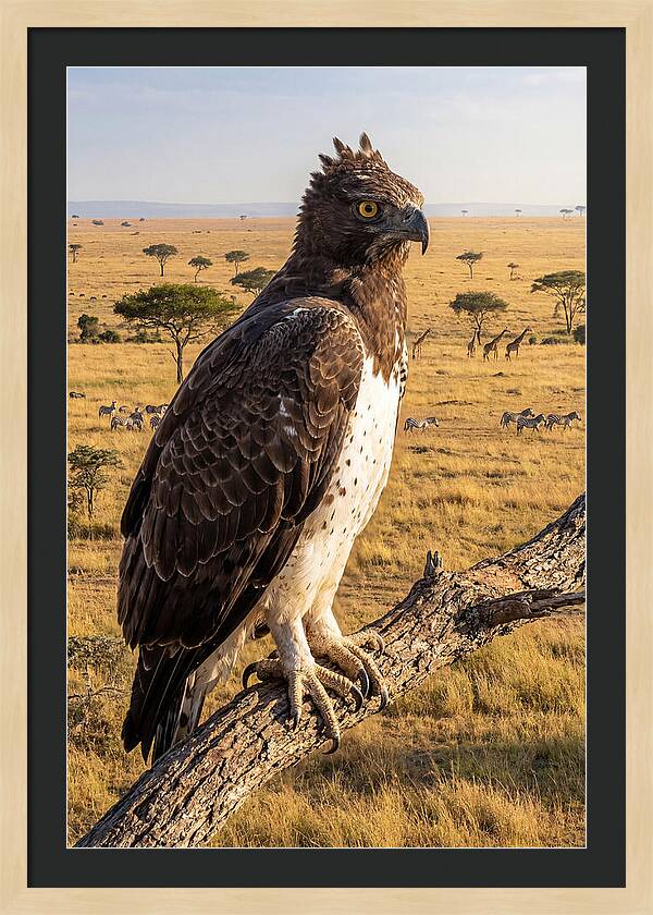 Martial Eagle Perched In Africa