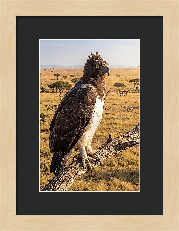 Martial Eagle Perched In Africa
