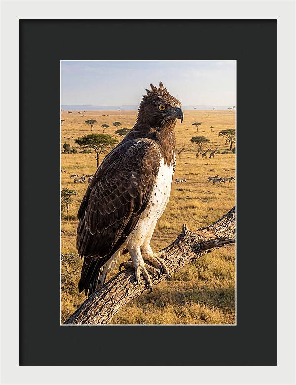 Martial Eagle Perched In Africa