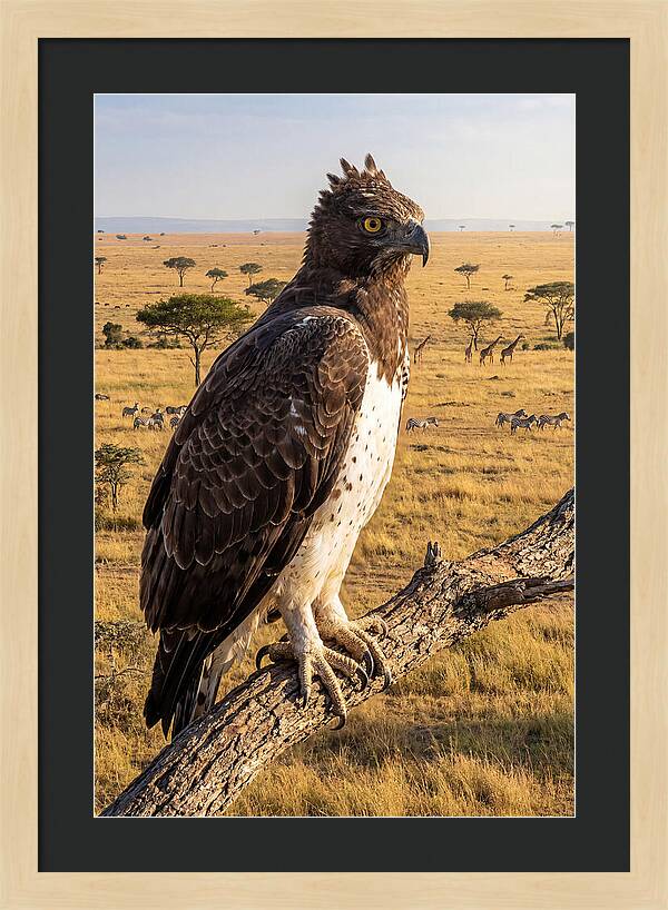 Martial Eagle Perched In Africa