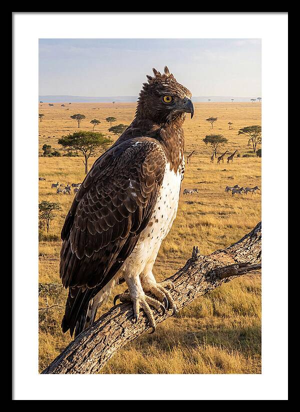 Martial Eagle Perched In Africa