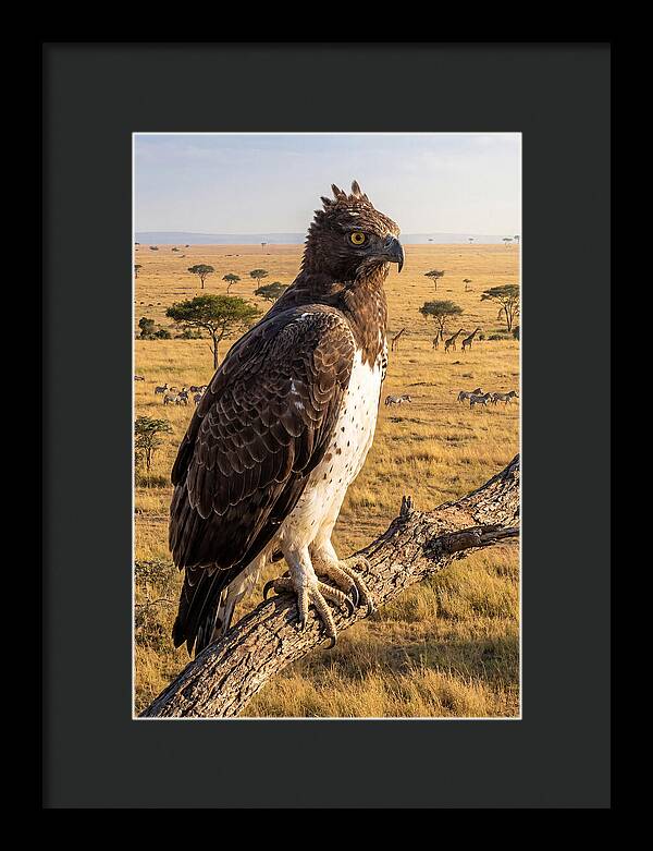 Martial Eagle Perched In Africa