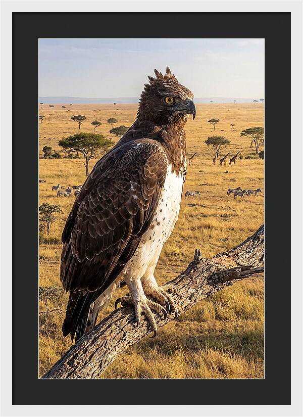 Martial Eagle Perched In Africa