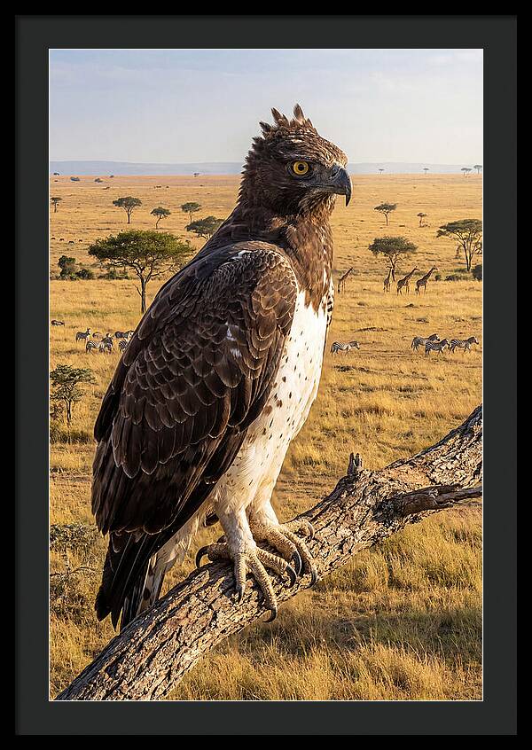 Martial Eagle Perched In Africa