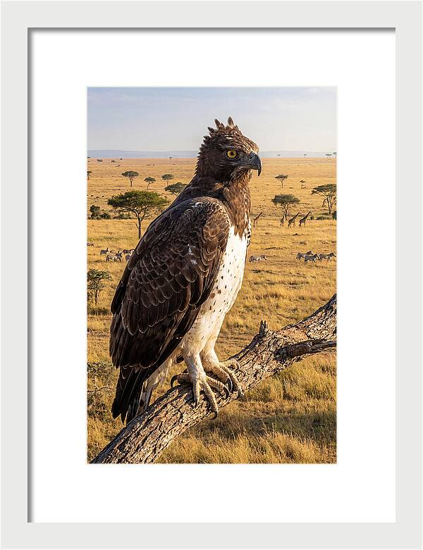 Martial Eagle Perched In Africa