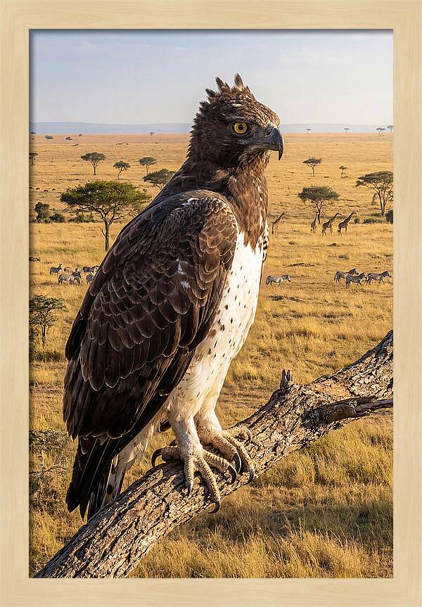 Martial Eagle Perched In Africa