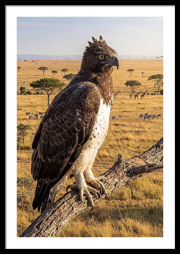 Martial Eagle Perched In Africa