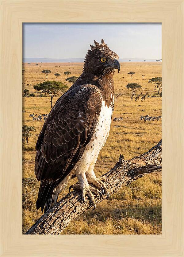 Martial Eagle Perched In Africa