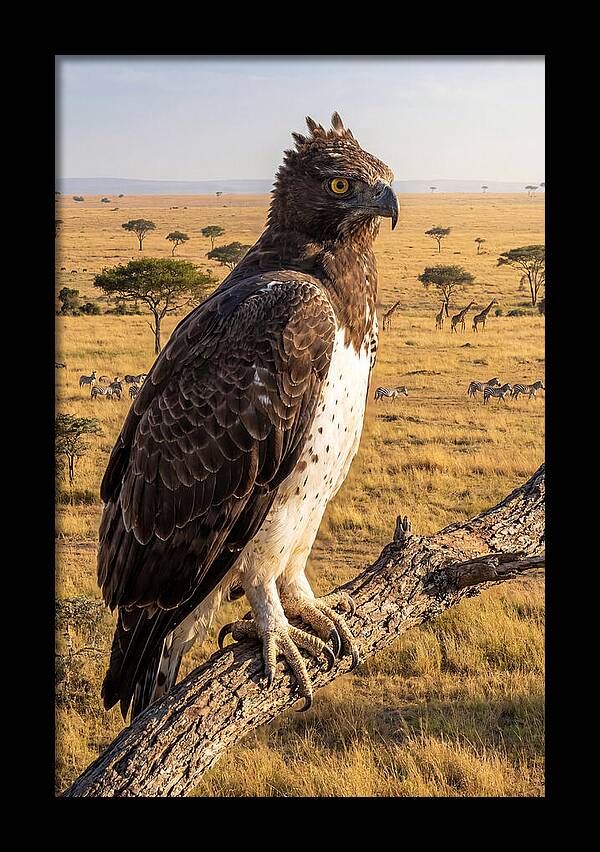 Martial Eagle Perched In Africa