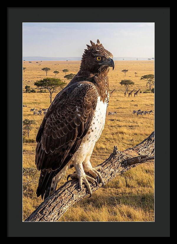 Martial Eagle Perched In Africa