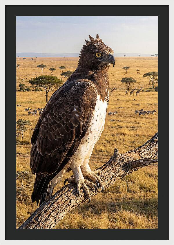 Martial Eagle Perched In Africa