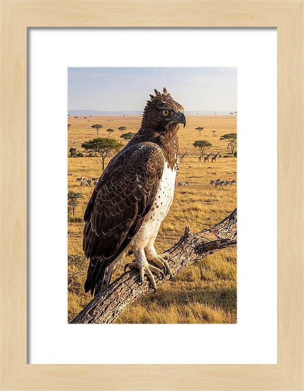 Martial Eagle Perched In Africa