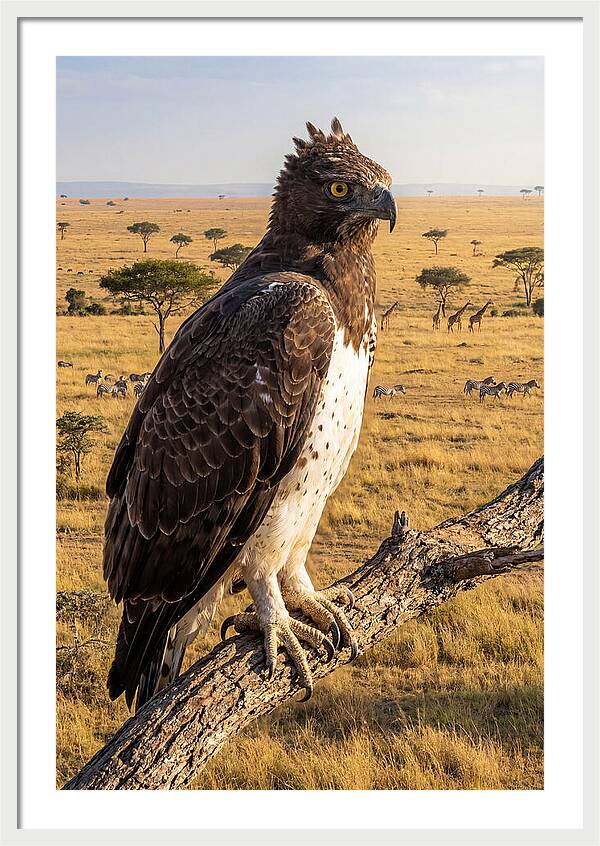 Martial Eagle Perched In Africa