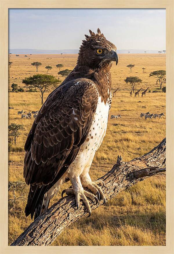 Martial Eagle Perched In Africa