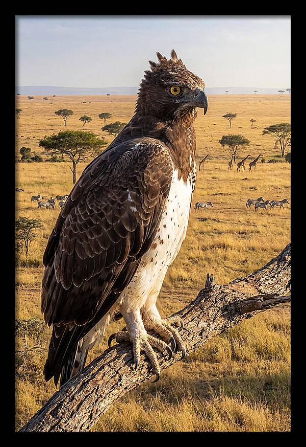 Martial Eagle Perched In Africa