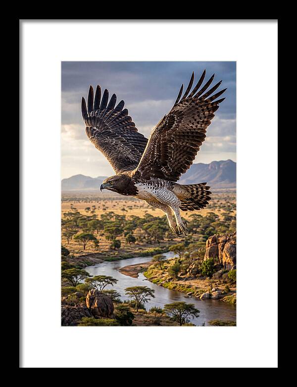 Martial Eagle Soaring Over Africa