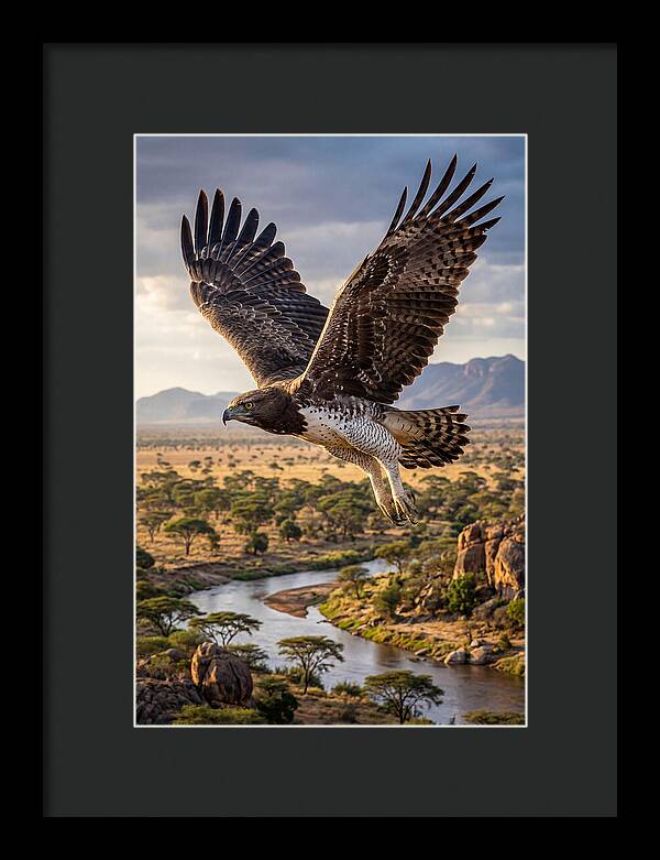 Martial Eagle Soaring Over Africa