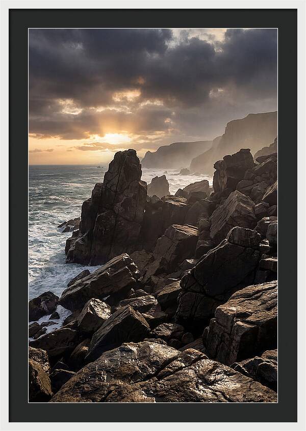 Massive Boulder Field At Ocean Edge