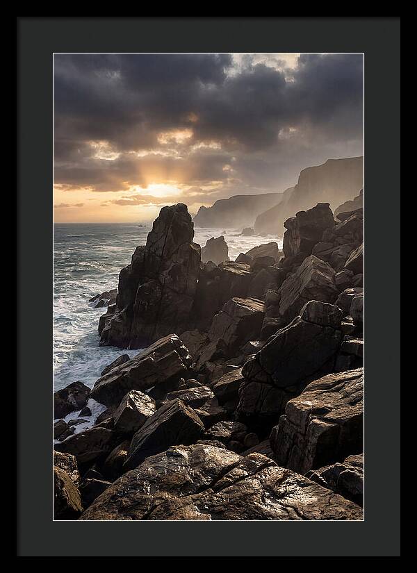 Massive Boulder Field At Ocean Edge