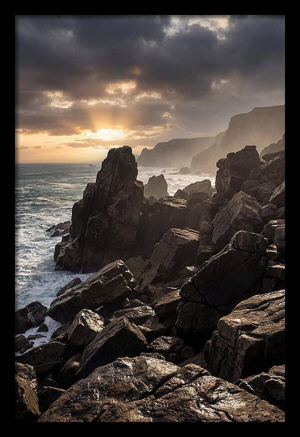 Massive Boulder Field At Ocean Edge