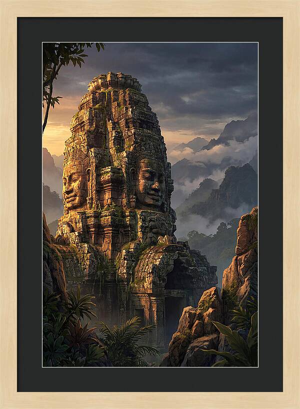 Massive Carved Stone Faces