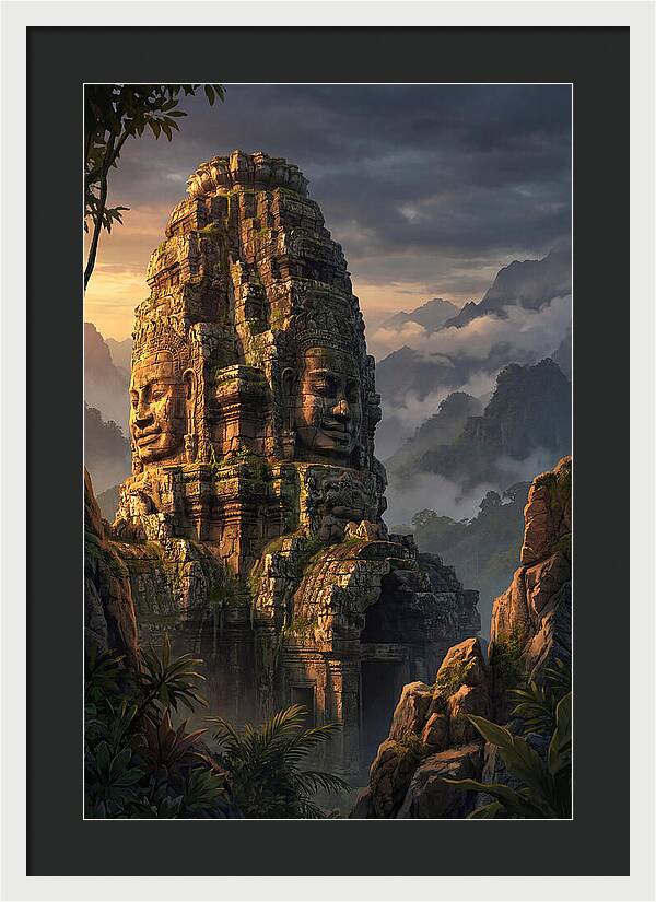 Massive Carved Stone Faces