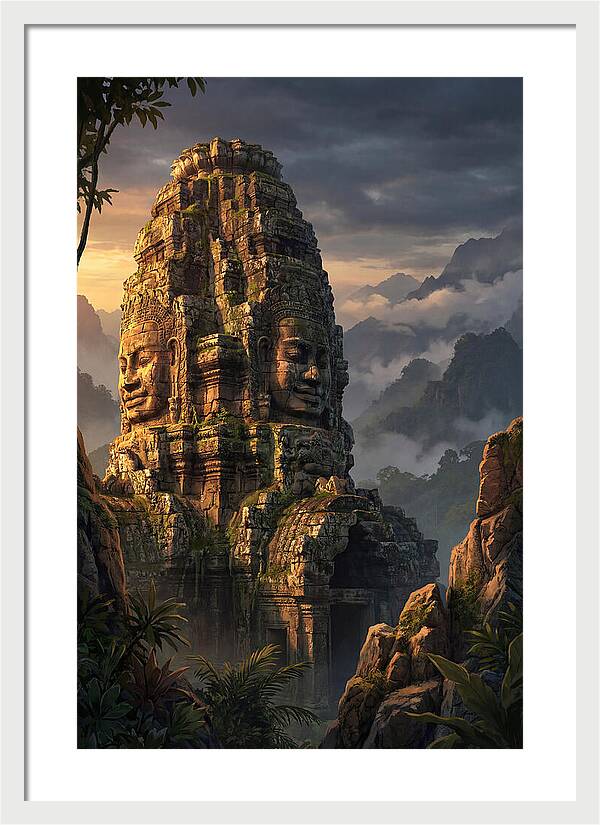 Massive Carved Stone Faces