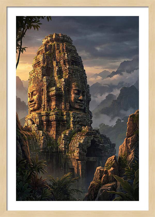 Massive Carved Stone Faces