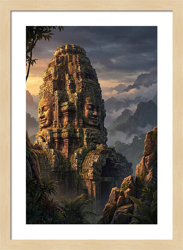 Massive Carved Stone Faces