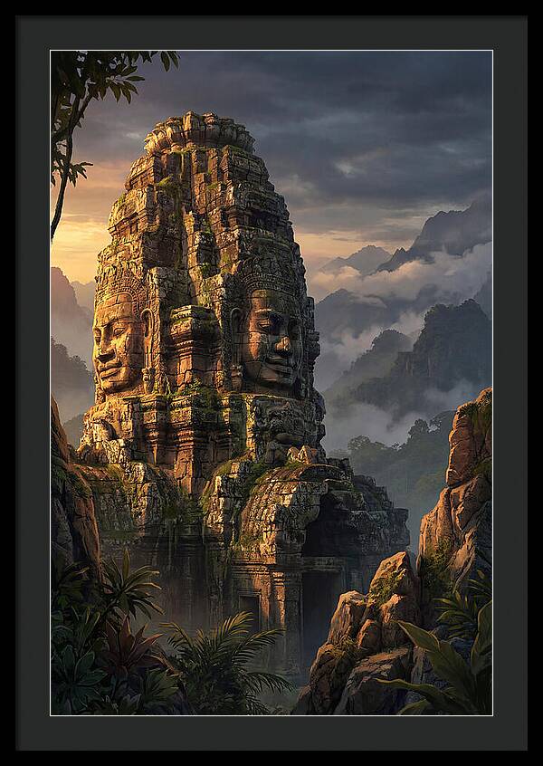 Massive Carved Stone Faces
