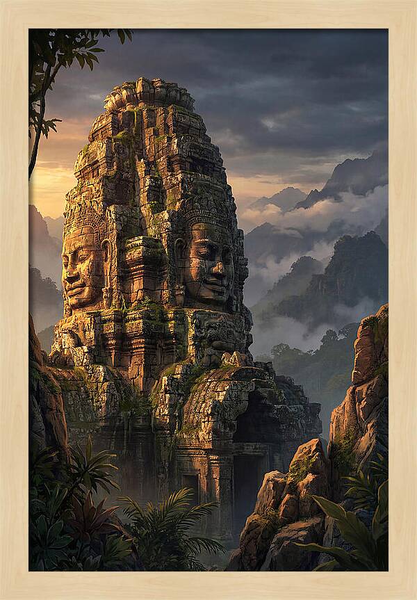 Massive Carved Stone Faces