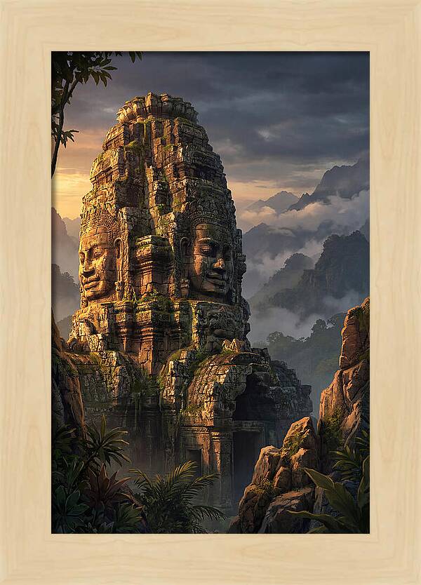 Massive Carved Stone Faces