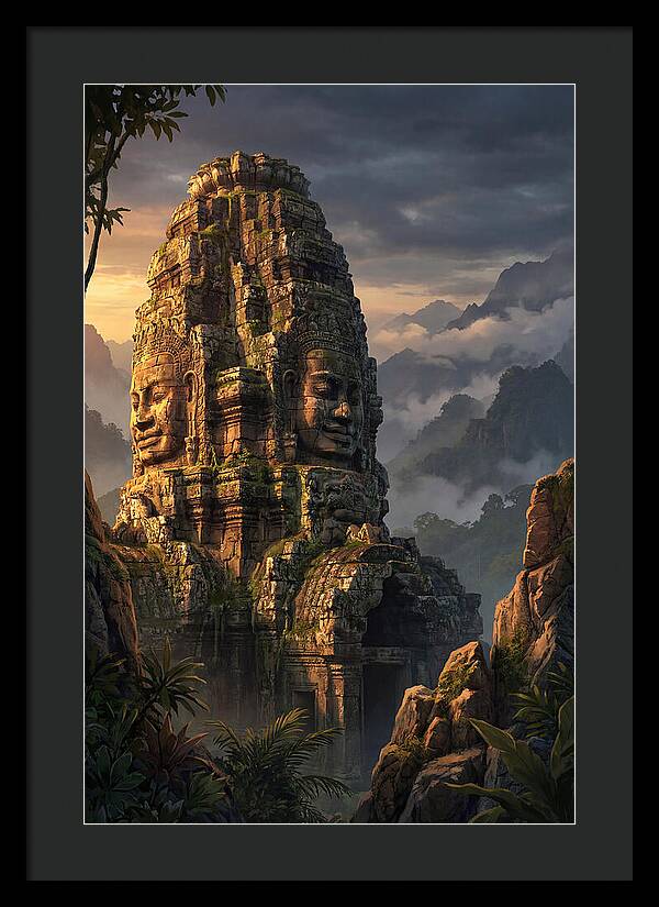 Massive Carved Stone Faces