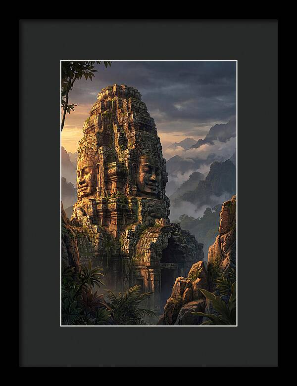 Massive Carved Stone Faces