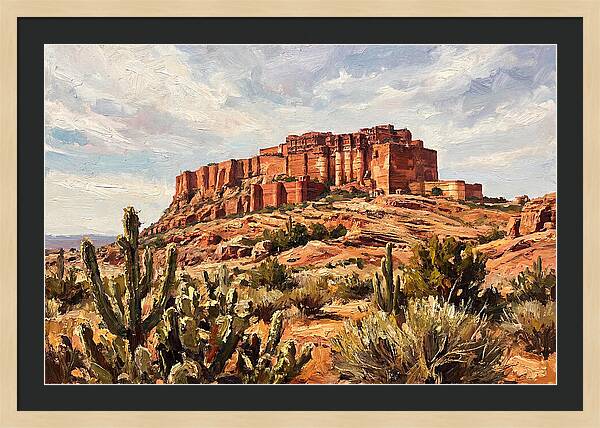 Massive Red Sandstone Fort
