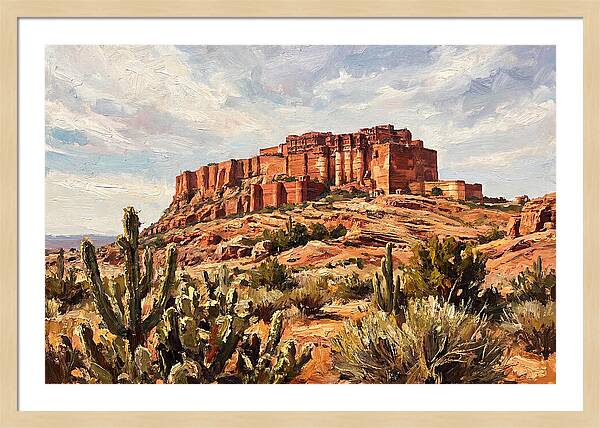 Massive Red Sandstone Fort