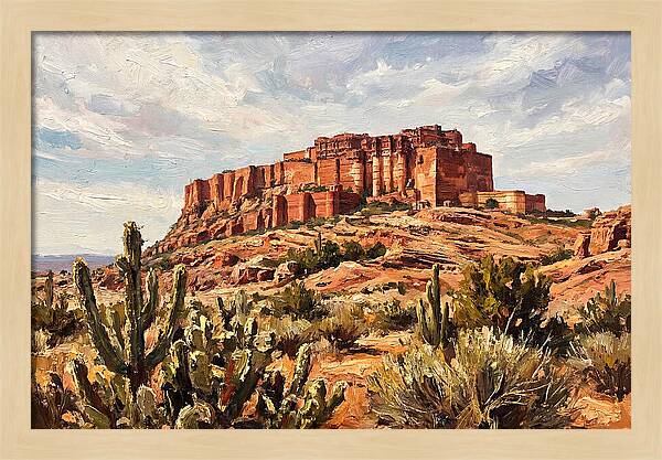 Massive Red Sandstone Fort