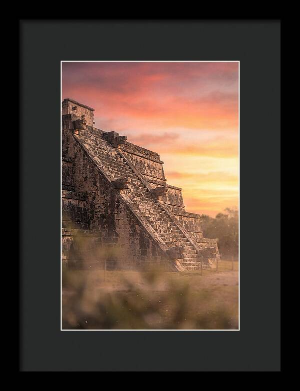 Massive Stone Pyramid At Sunset