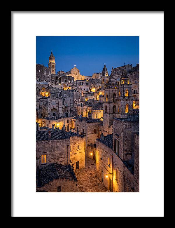 Matera Sassi At Blue Hour