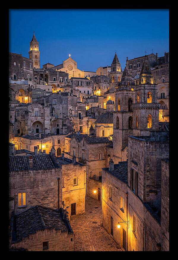 Matera Sassi At Blue Hour