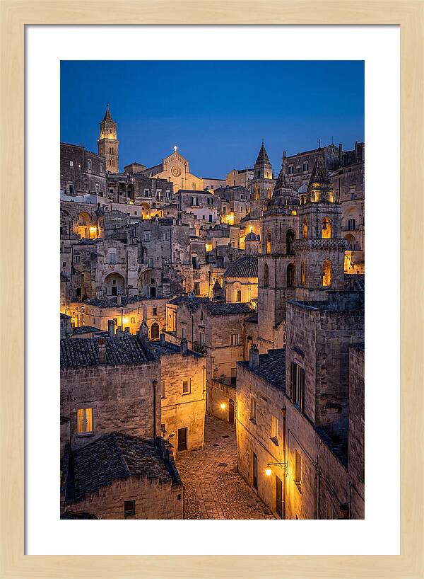 Matera Sassi At Blue Hour