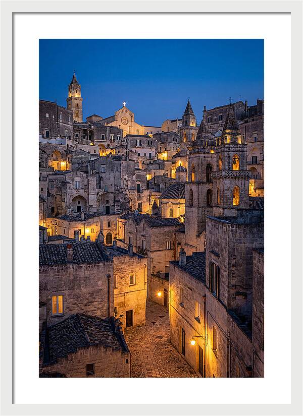 Matera Sassi At Blue Hour